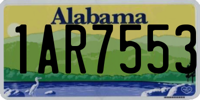 AL license plate 1AR7553