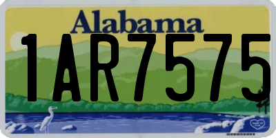 AL license plate 1AR7575