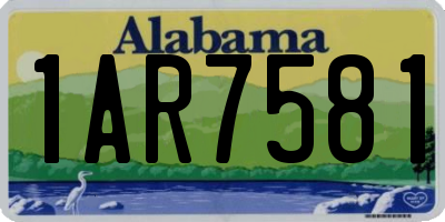 AL license plate 1AR7581