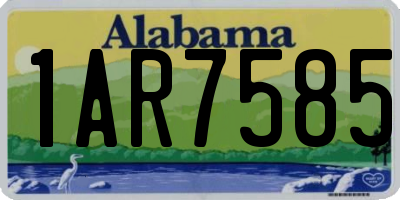 AL license plate 1AR7585