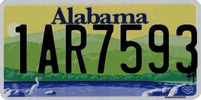 AL license plate 1AR7593