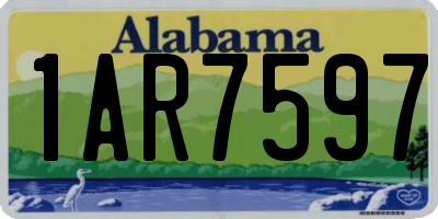 AL license plate 1AR7597