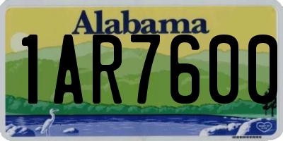 AL license plate 1AR7600