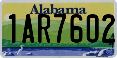 AL license plate 1AR7602