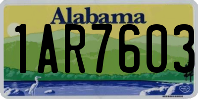 AL license plate 1AR7603