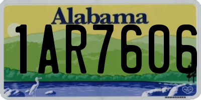 AL license plate 1AR7606