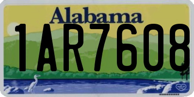 AL license plate 1AR7608