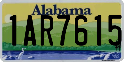 AL license plate 1AR7615