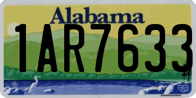 AL license plate 1AR7633