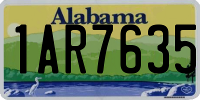 AL license plate 1AR7635