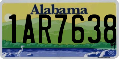AL license plate 1AR7638