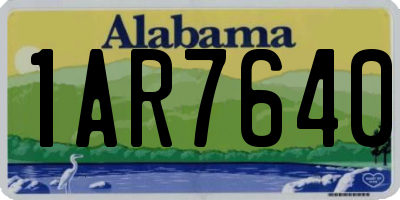 AL license plate 1AR7640