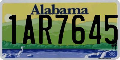 AL license plate 1AR7645