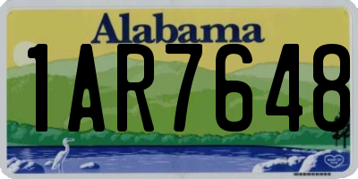 AL license plate 1AR7648