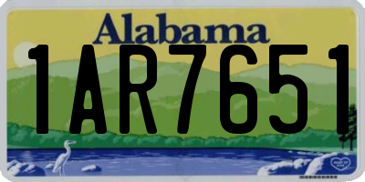 AL license plate 1AR7651