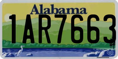 AL license plate 1AR7663
