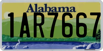 AL license plate 1AR7667
