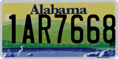 AL license plate 1AR7668