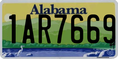 AL license plate 1AR7669