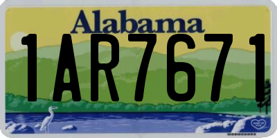 AL license plate 1AR7671