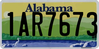 AL license plate 1AR7673
