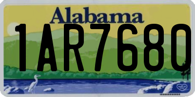 AL license plate 1AR7680