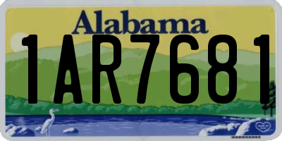 AL license plate 1AR7681
