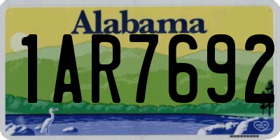 AL license plate 1AR7692