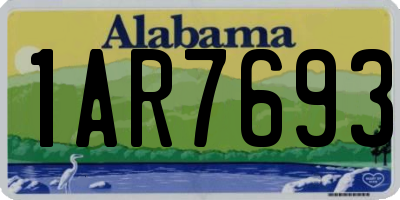AL license plate 1AR7693