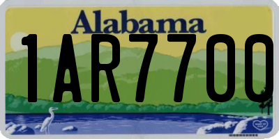 AL license plate 1AR7700