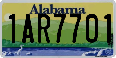 AL license plate 1AR7701