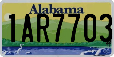 AL license plate 1AR7703