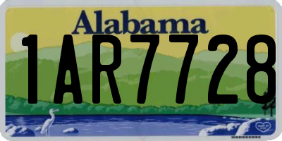 AL license plate 1AR7728
