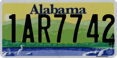AL license plate 1AR7742