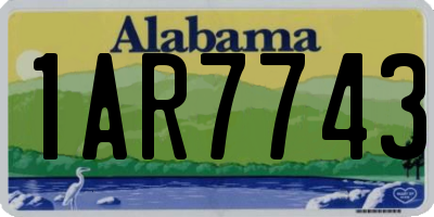 AL license plate 1AR7743