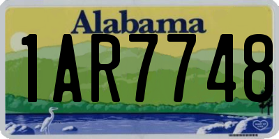AL license plate 1AR7748