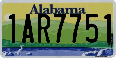 AL license plate 1AR7751