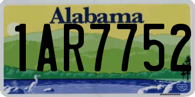 AL license plate 1AR7752