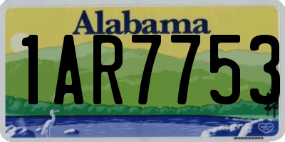 AL license plate 1AR7753