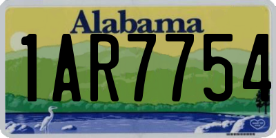 AL license plate 1AR7754
