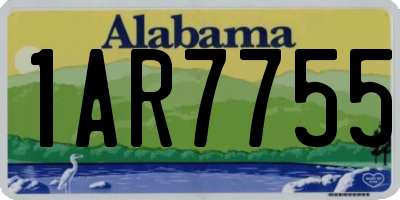 AL license plate 1AR7755