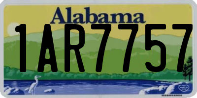 AL license plate 1AR7757