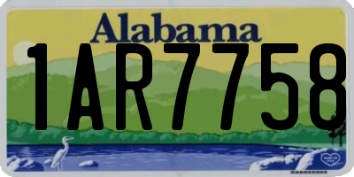 AL license plate 1AR7758