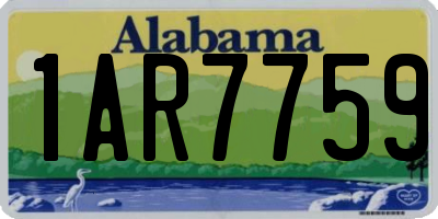 AL license plate 1AR7759