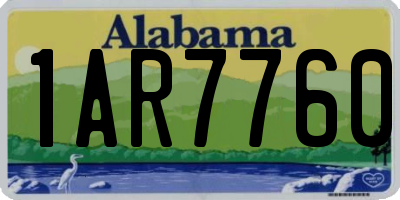 AL license plate 1AR7760