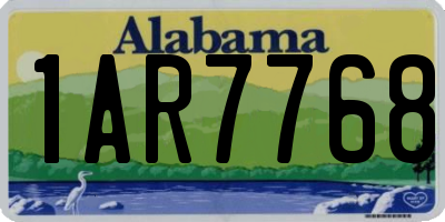 AL license plate 1AR7768