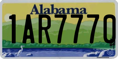 AL license plate 1AR7770