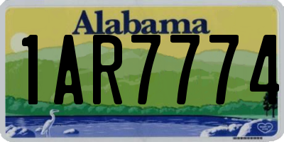 AL license plate 1AR7774