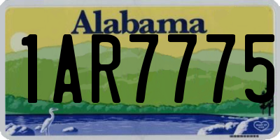 AL license plate 1AR7775
