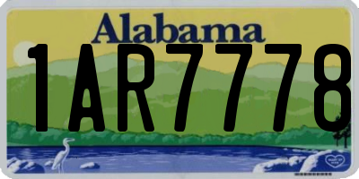 AL license plate 1AR7778